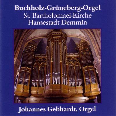 Johannes Gebhardt an der Buchholz-Grüneberg-Orgel in der St. Bartholomaei-Kirche, Hansestadt Demmin
